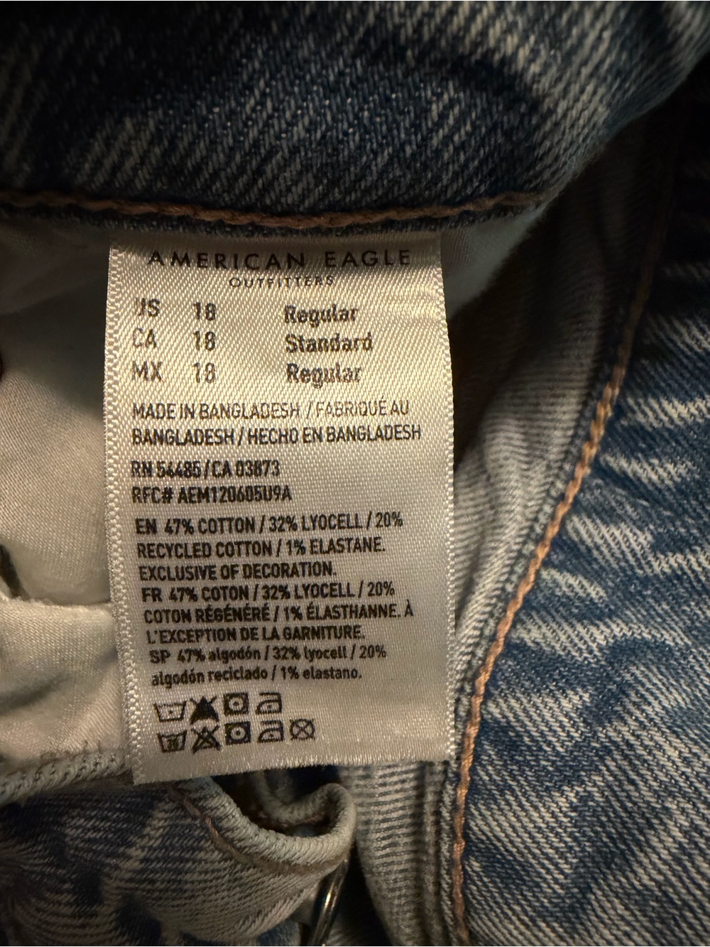American Eagle Outfitters Women’s Light Blue Stretch Jeans - Picture 5 of 6
